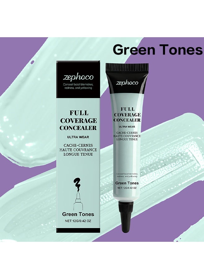 zephoco Make-Up Primer, Green Color Corrector Face Primer, Hydrating And Anti-Redness Makeup Base, Pore Minimizer For Red And Blemished Skin, Long-Lasting Vegan Primer For Smooth Makeup Application 12g(#Green tone) - Image 2
